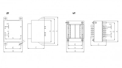 Jednofázové transformátory do desek plošných spojů 